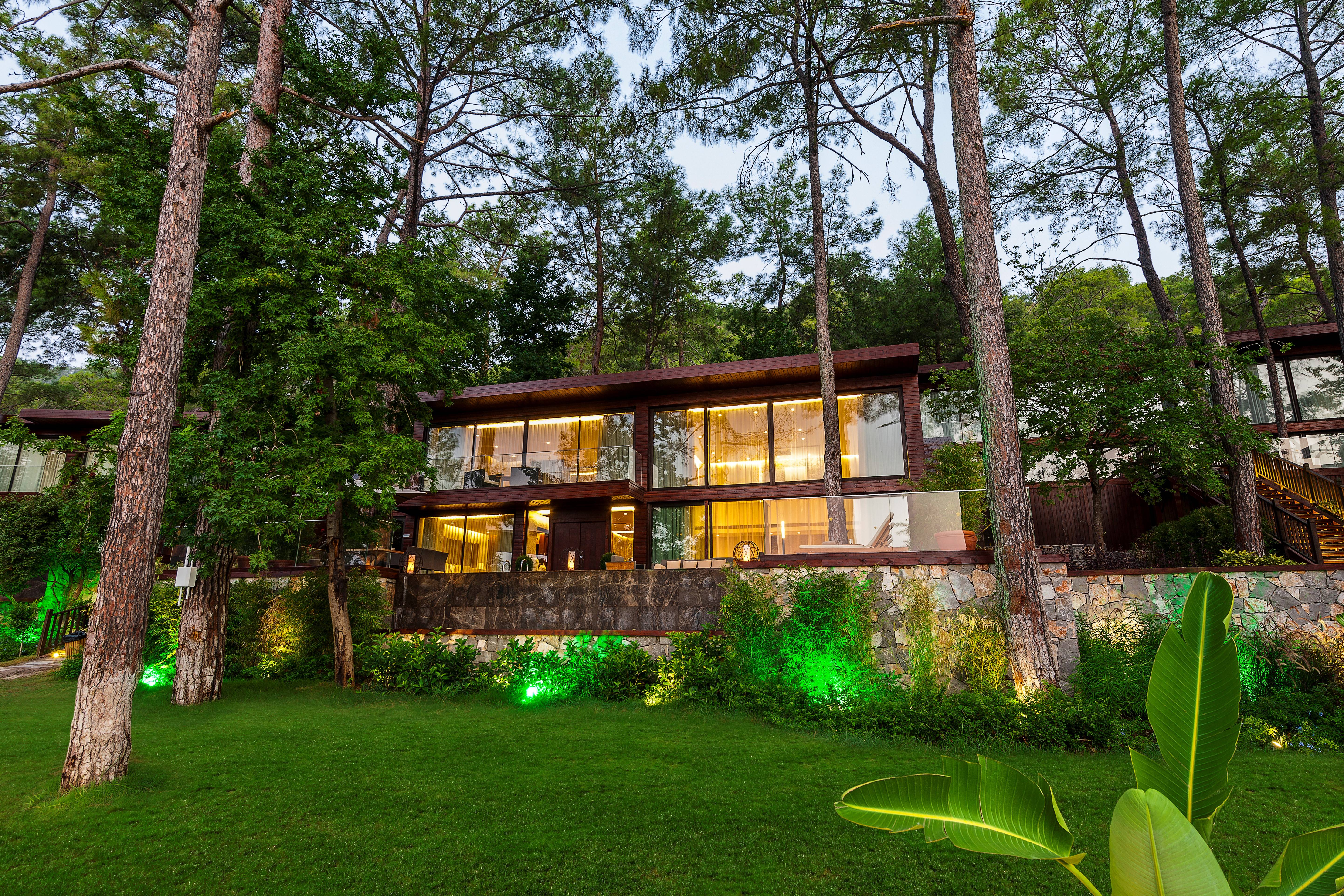 빌라 프리베, 정원 전망