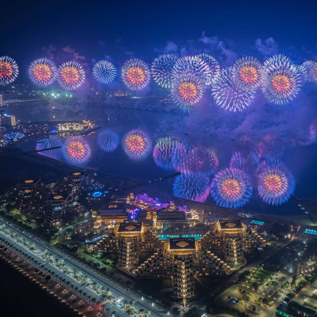 New year's eve fireworks at Rixos Bab Al Bahr