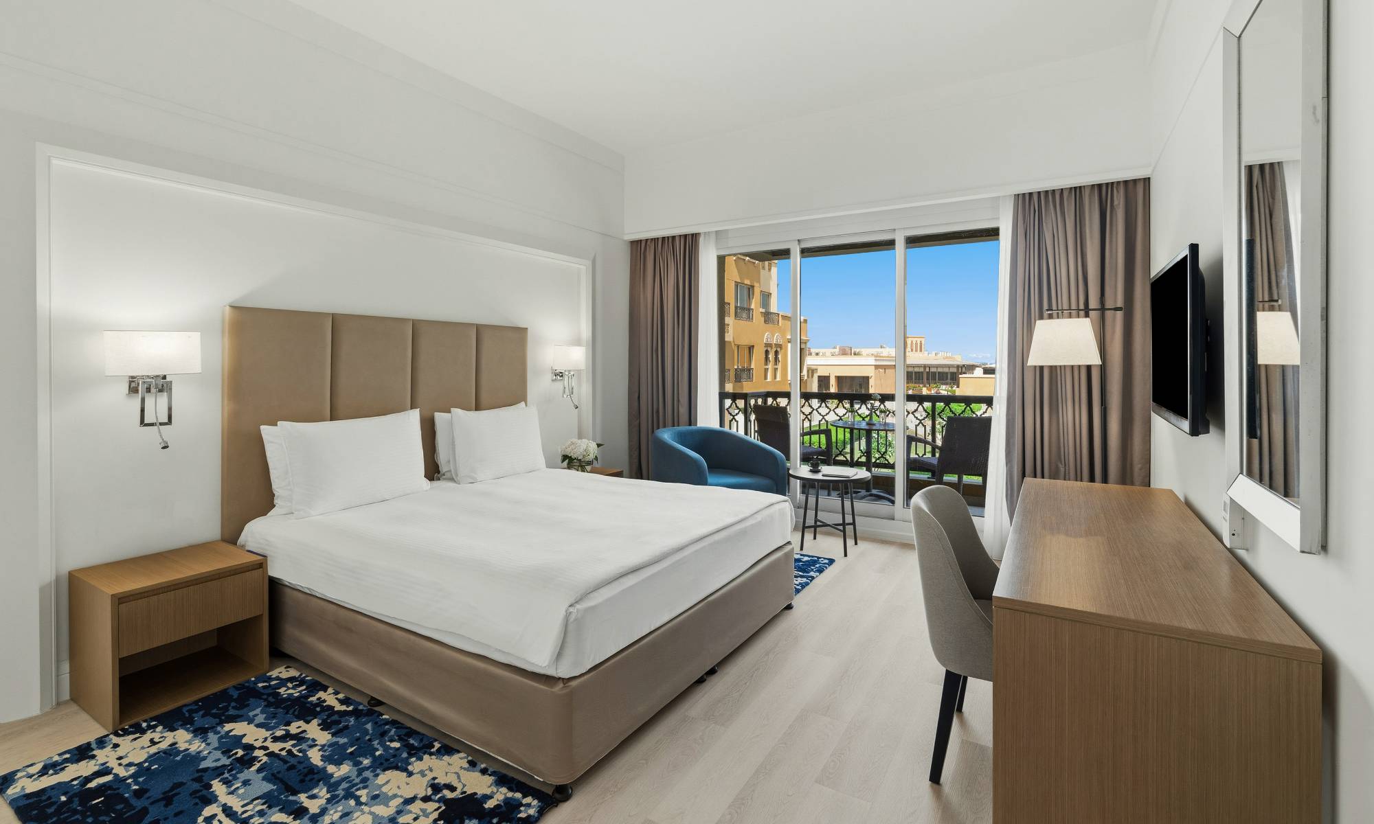 Obiteljski apartman s dvije spavaće sobe i pogledom na vrt, glavna spavaća soba